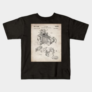 Vintage Camera Patent - Photographic Camera Art - Antique Kids T-Shirt